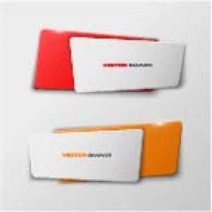 وکتور تکست باکس مستطیلی قرمز و نارنجی